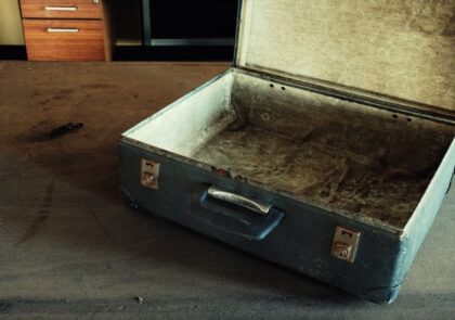 open empty suitcase