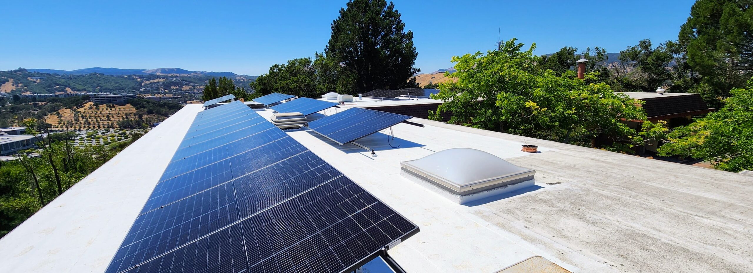 Installed rooftop solar panels