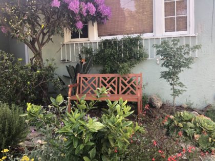 Seating in a home garden