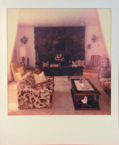 A great-room featuring sofas, chairs, and coffee table in front of a large hearth.